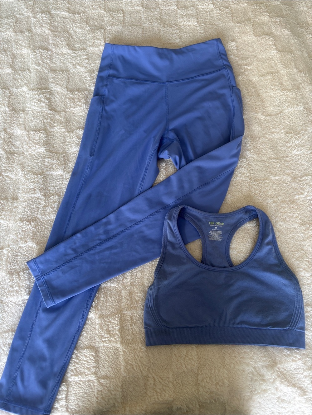 Tek Gear Workout Set – Blueberry Purple – Leggings + Sports Bra